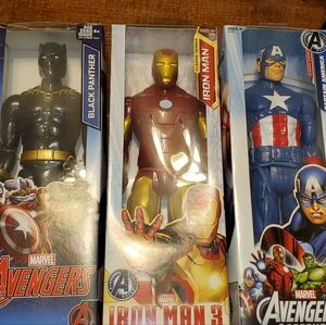 3 - NIB - Avengers.  Ironman, Black Panther and  Captain America.